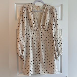 Urban Outfitters white polka dot mini dress